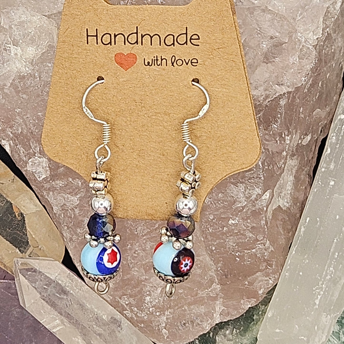 Earrings - Murano/Millefiori Beads from Italy
