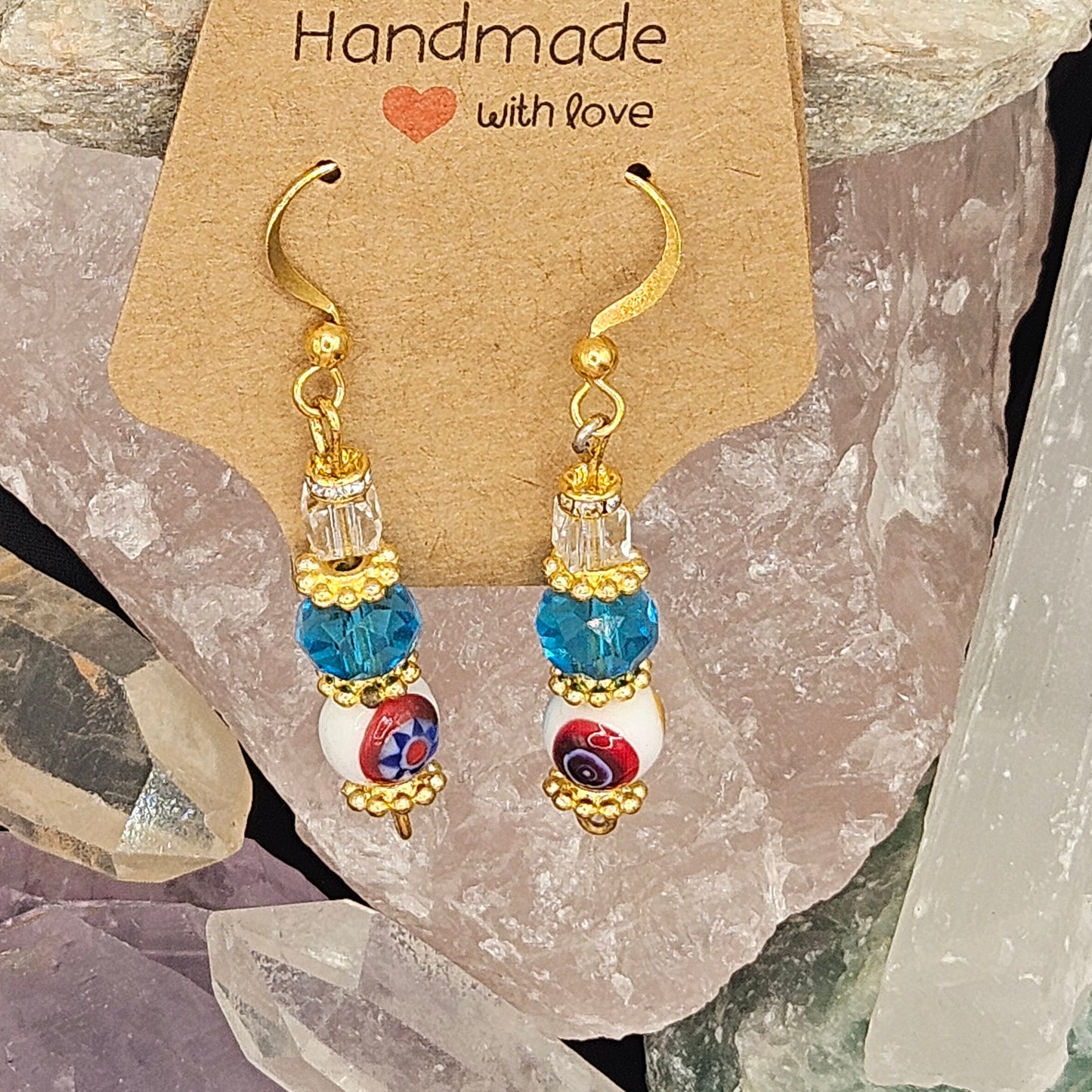 Earrings - Murano/Millefiori Beads from Italy