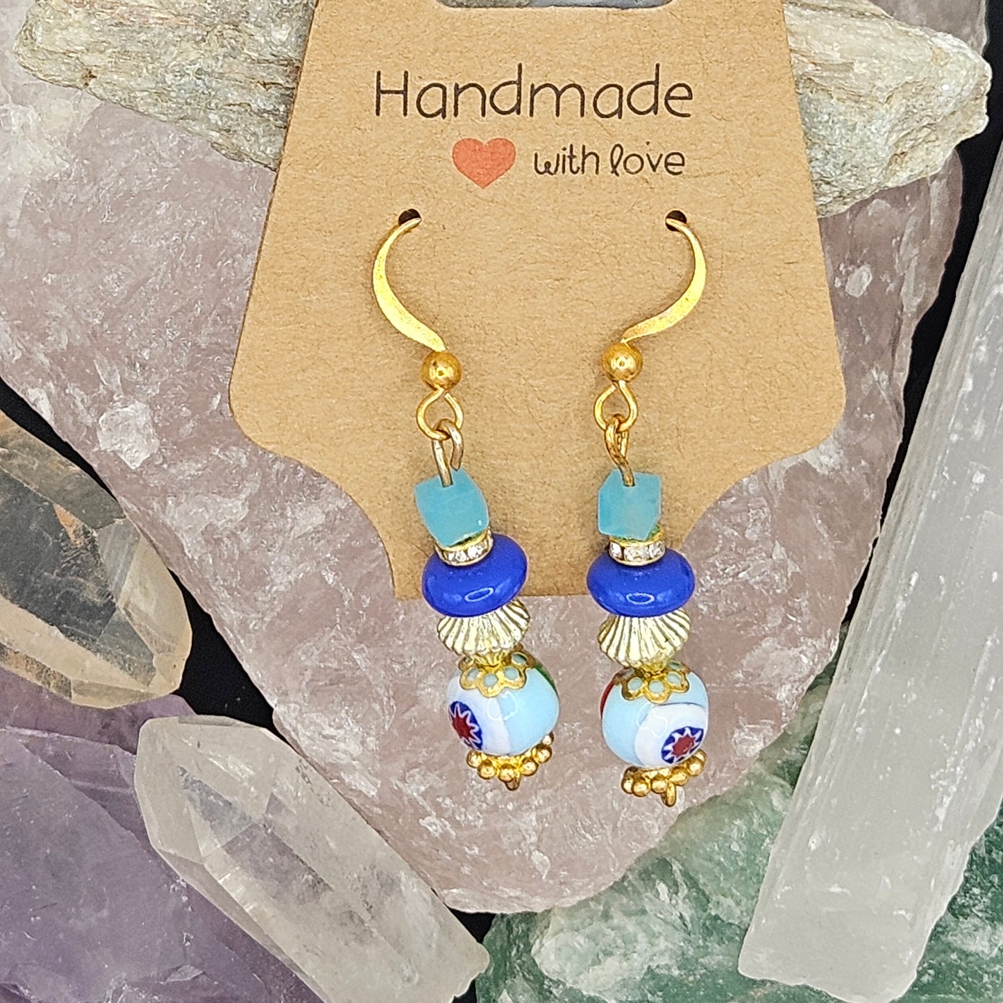 Earrings - Murano/Millefiori Beads from Italy