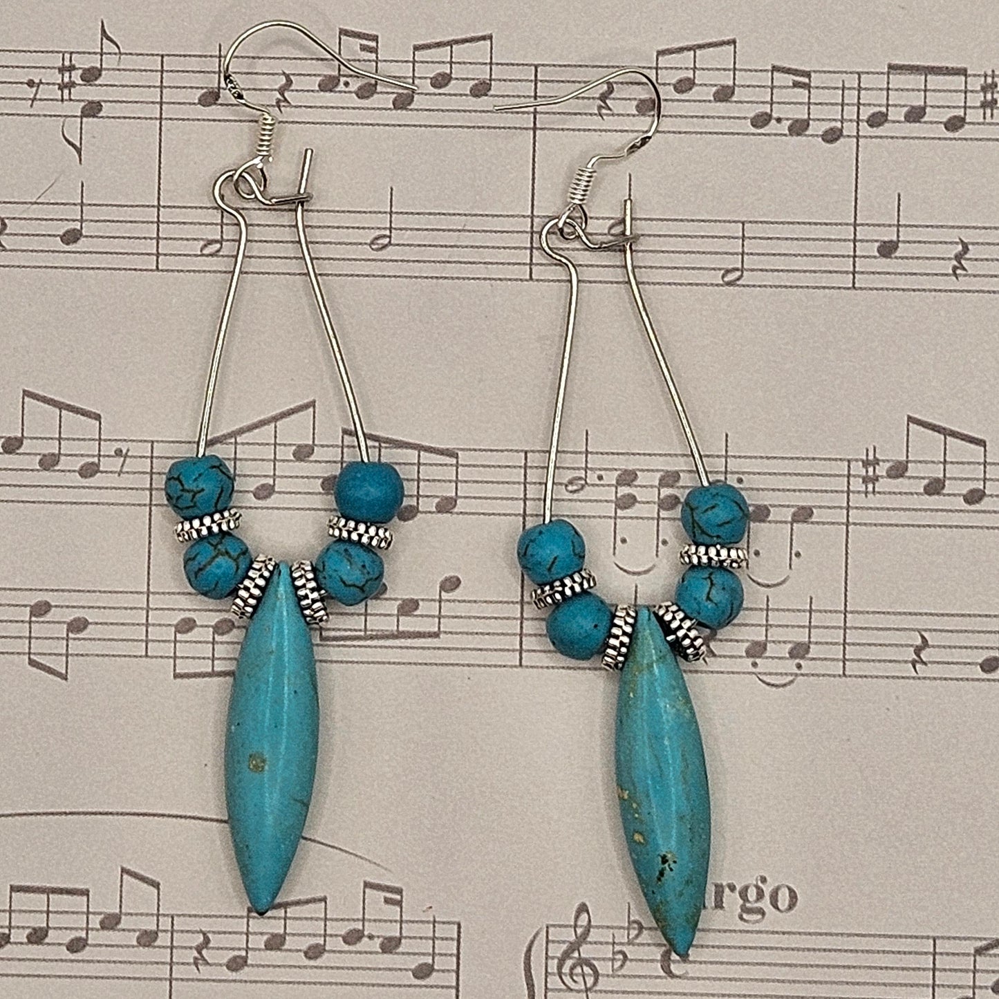 Earrings - Trade/Gemstone Beads - Turquoise