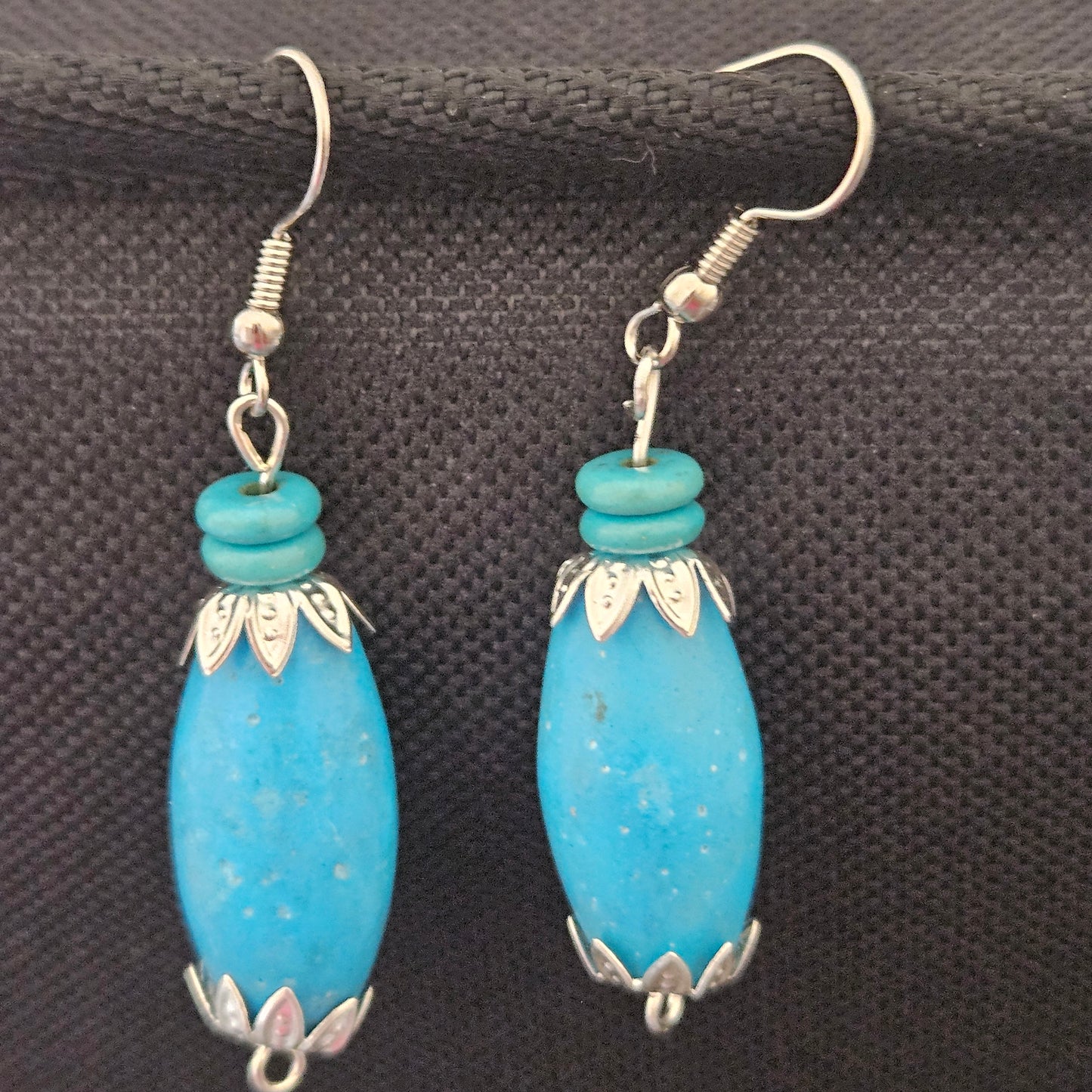 Earrings - Trade/Gemstone Beads - Oval Shape