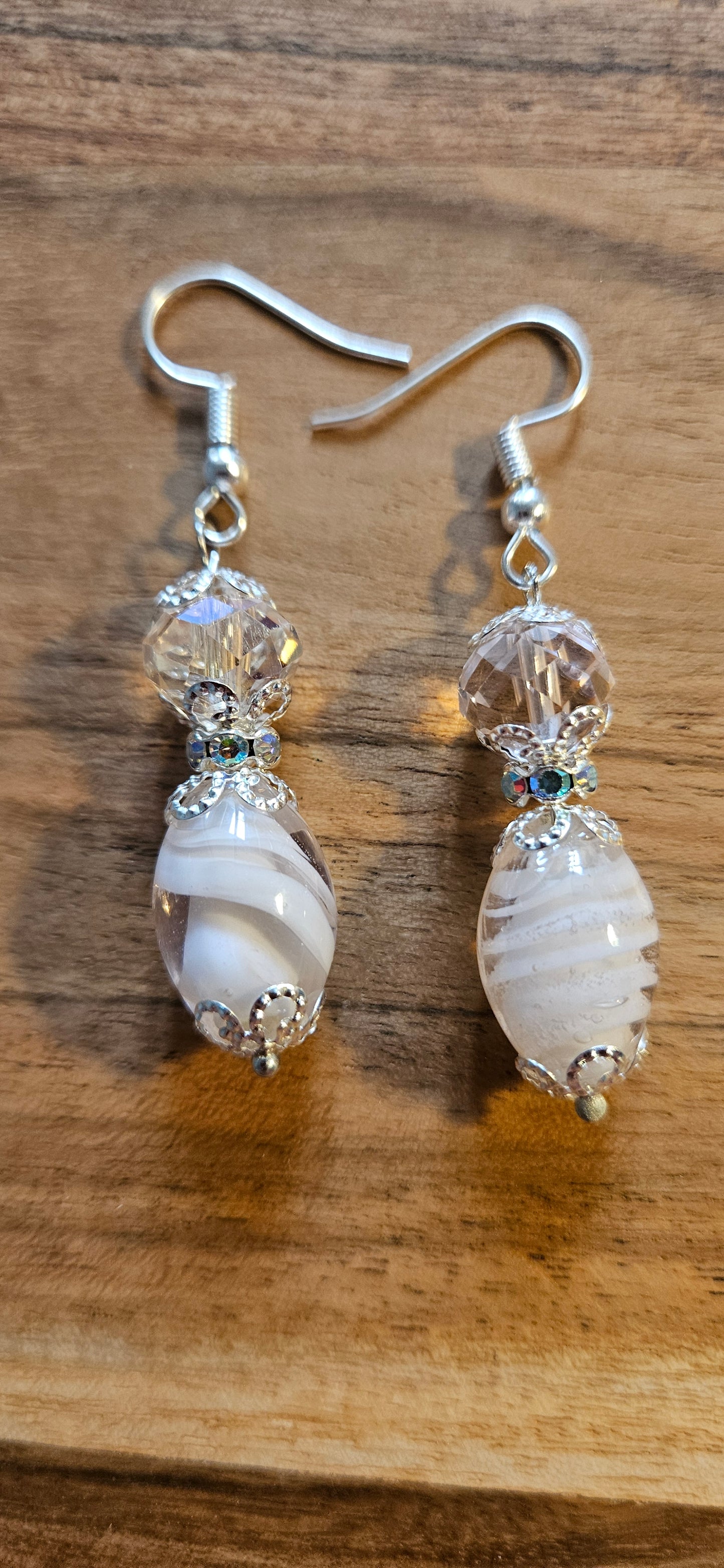 Earrings - Glass Beads - Pale Pink Darling