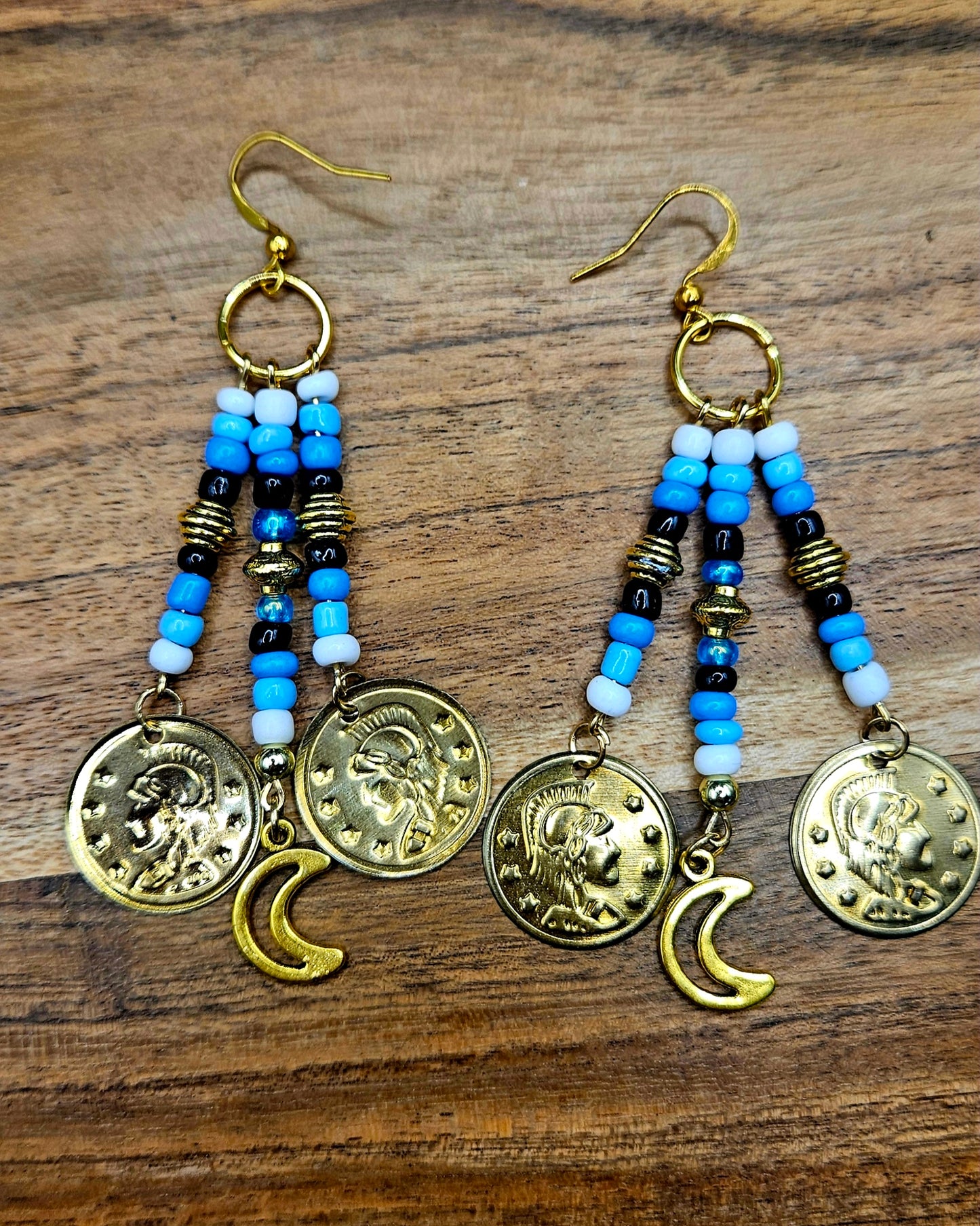 Earrings - Boho - Dangles blue
