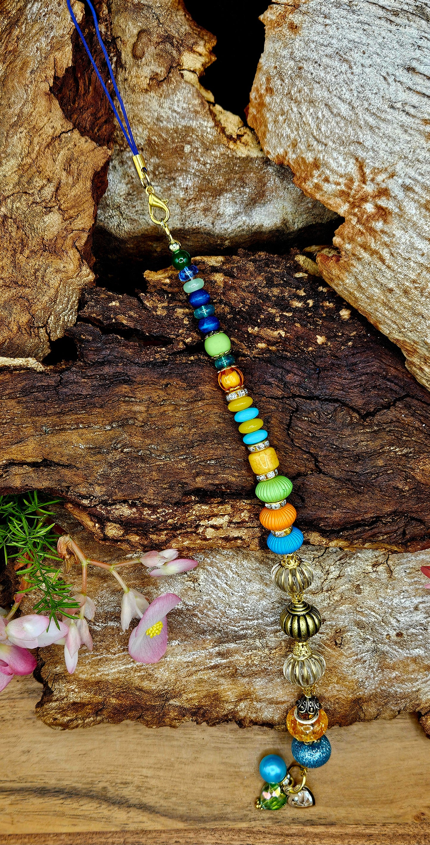 Phone Charm - Pearl Blue