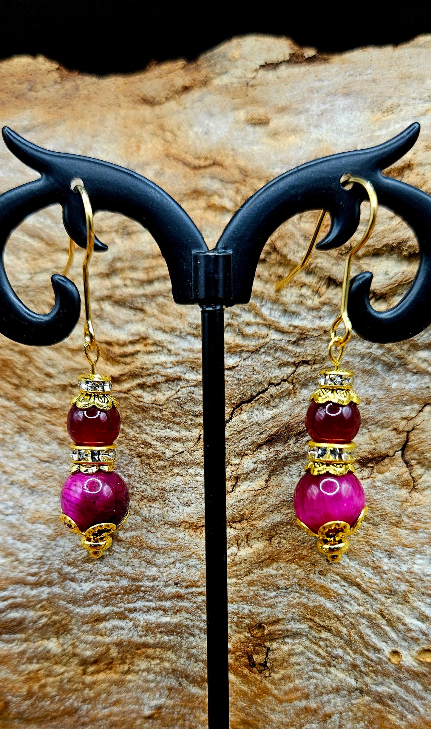 Earrings - Pink Tiger