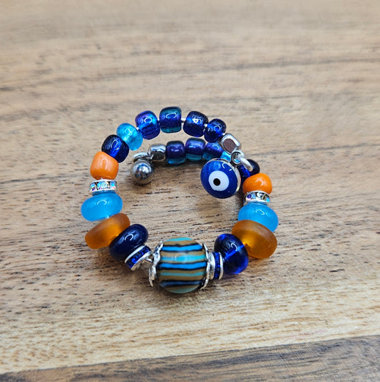 Fidget Ring - Orange Blue