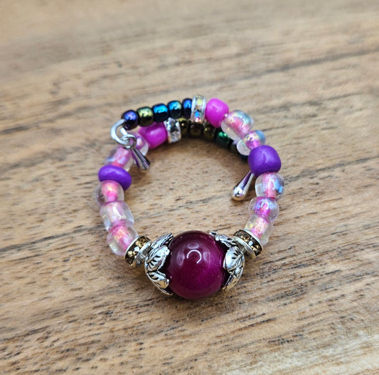 Fidget Ring - Purple tiger eye