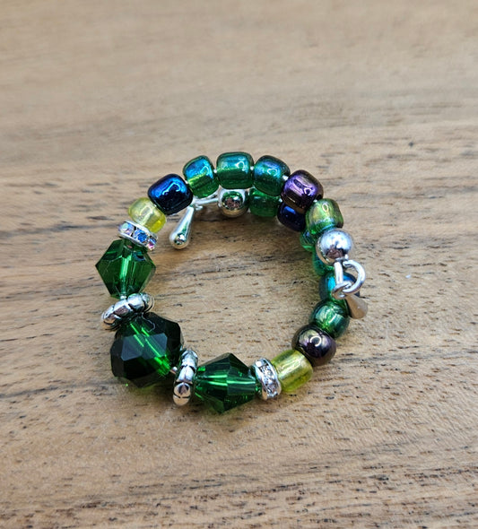 Fidget Ring - Emerald lakes