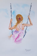 Art - Girl on Swing