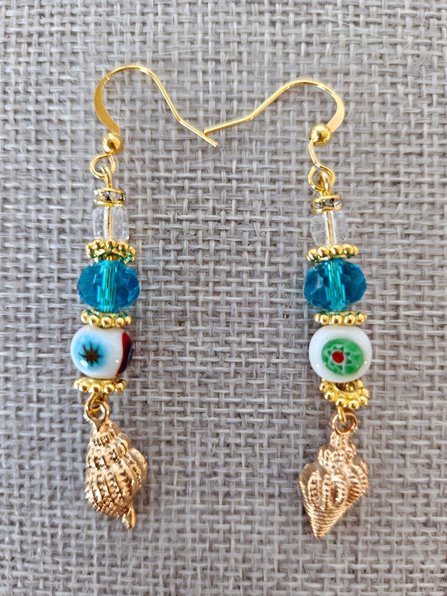 Earrings - Handmade Glass Murano/Millefiori Beads from Italy