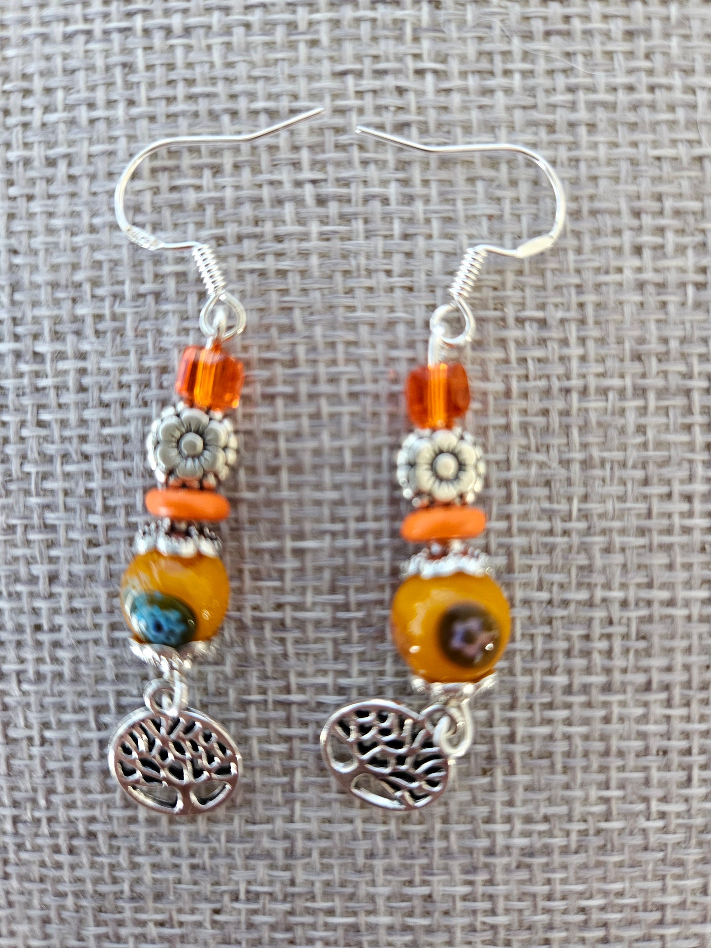 Earrings - Handmade Glass Murano/Millefiori Beads from Italy