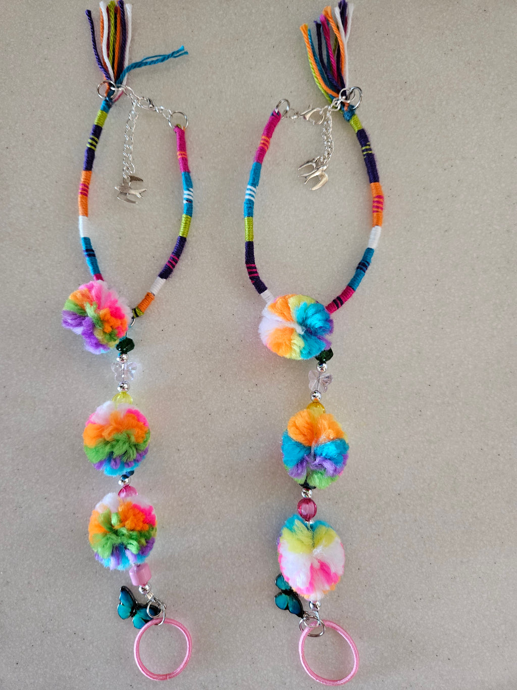 Foot Jewels - Rainbow Pompom