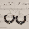 Earrings - Trade/Gemstone Beads -  Bone and Sandlewood Timber Beads