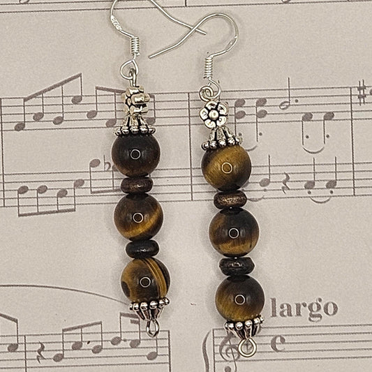 Earrings - Gemstone Glow Earrings - Tigers eye