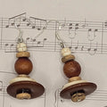 Earrings - Trade/Gemstone Beads -  Bone Stones and Coconut Beads