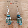 Earrings - Glass Beads - Crystal Clear Ocean