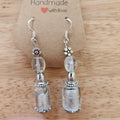 Earrings - Glass Beads - Crystal Clear