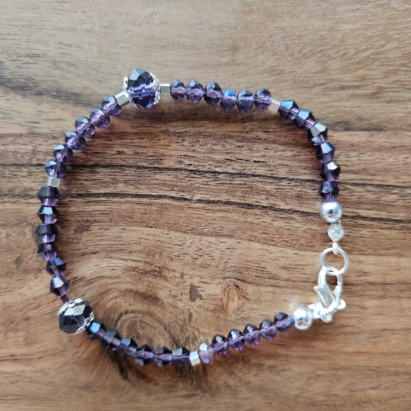 Bracelet - Unique Handmade Bracelets - Purple Circle