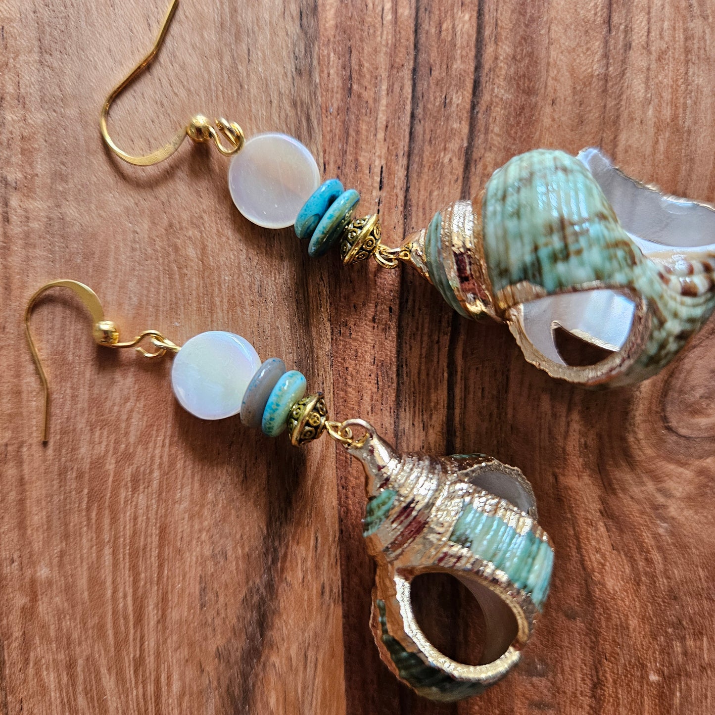 Earrings - Turquoise Shell