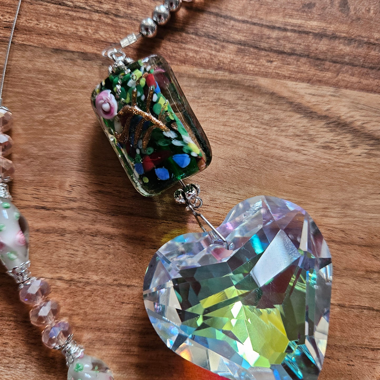 Sunlit Crystal Suncatchers - Glowing Heart