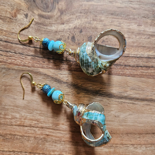 Earrings - Turquoise Shell 2