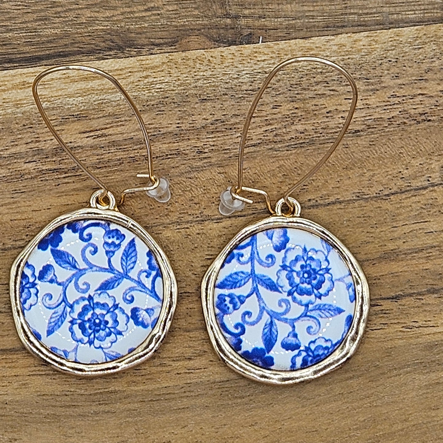 Earrings - Glass & Ceramic Treasures - Blue and White