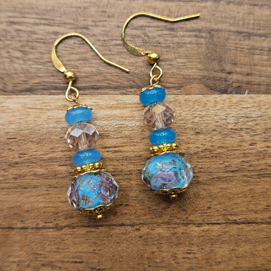 Earrings - Glass & Ceramic Treasures - Blue Skye