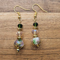 Earrings - Glass Beads  - Crystal Pink