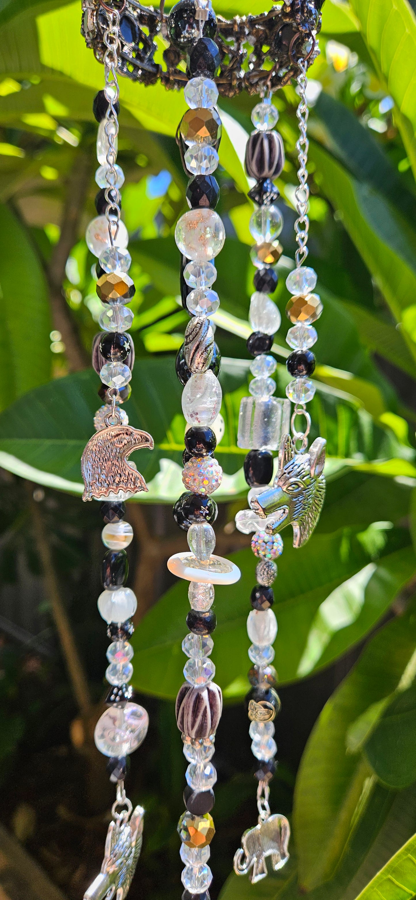 Sunlit Crystal Suncatchers - Black arm Bandit/Chime