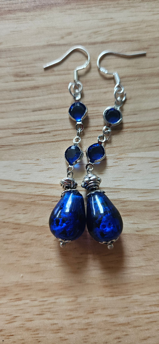 Earrings - Gemstone Glow Earrings - Blue Bayou