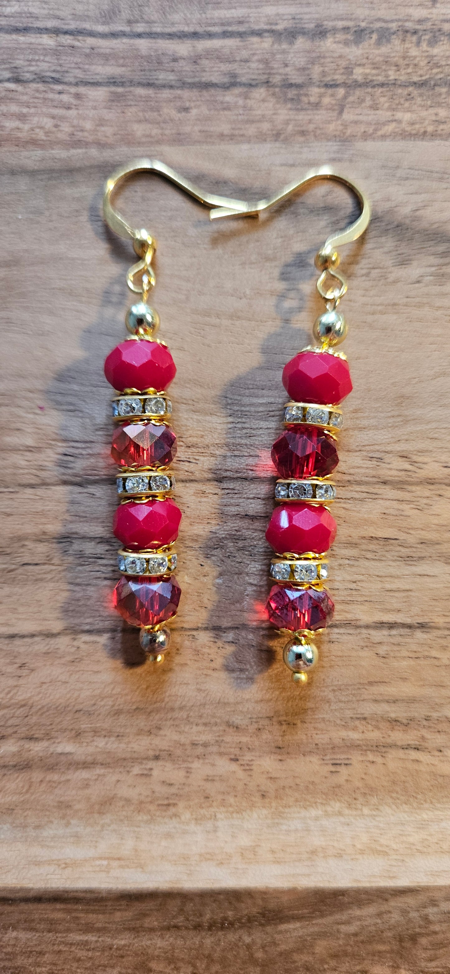 Earrings - Gemstone Glow Earrings - Clearly Red