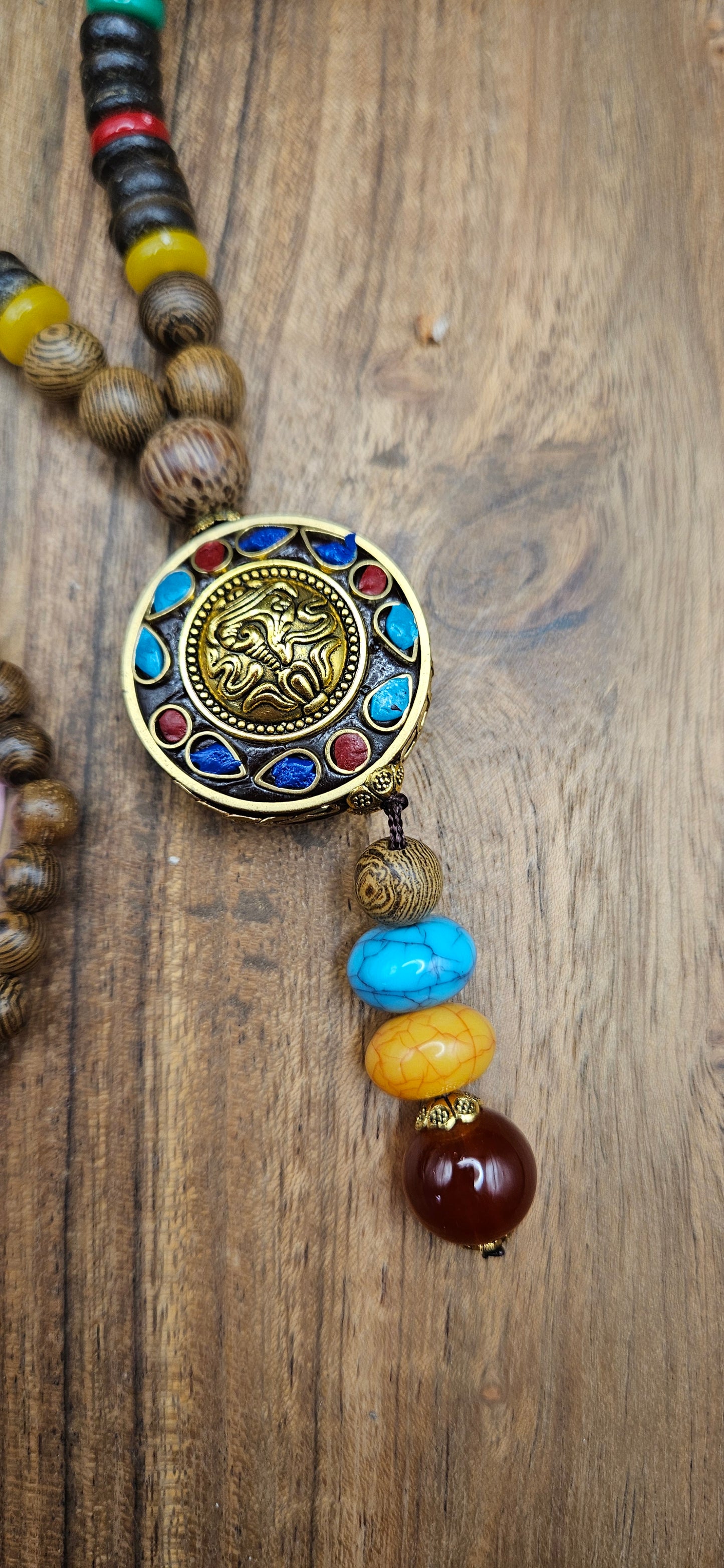 Necklace - Wooden Blue