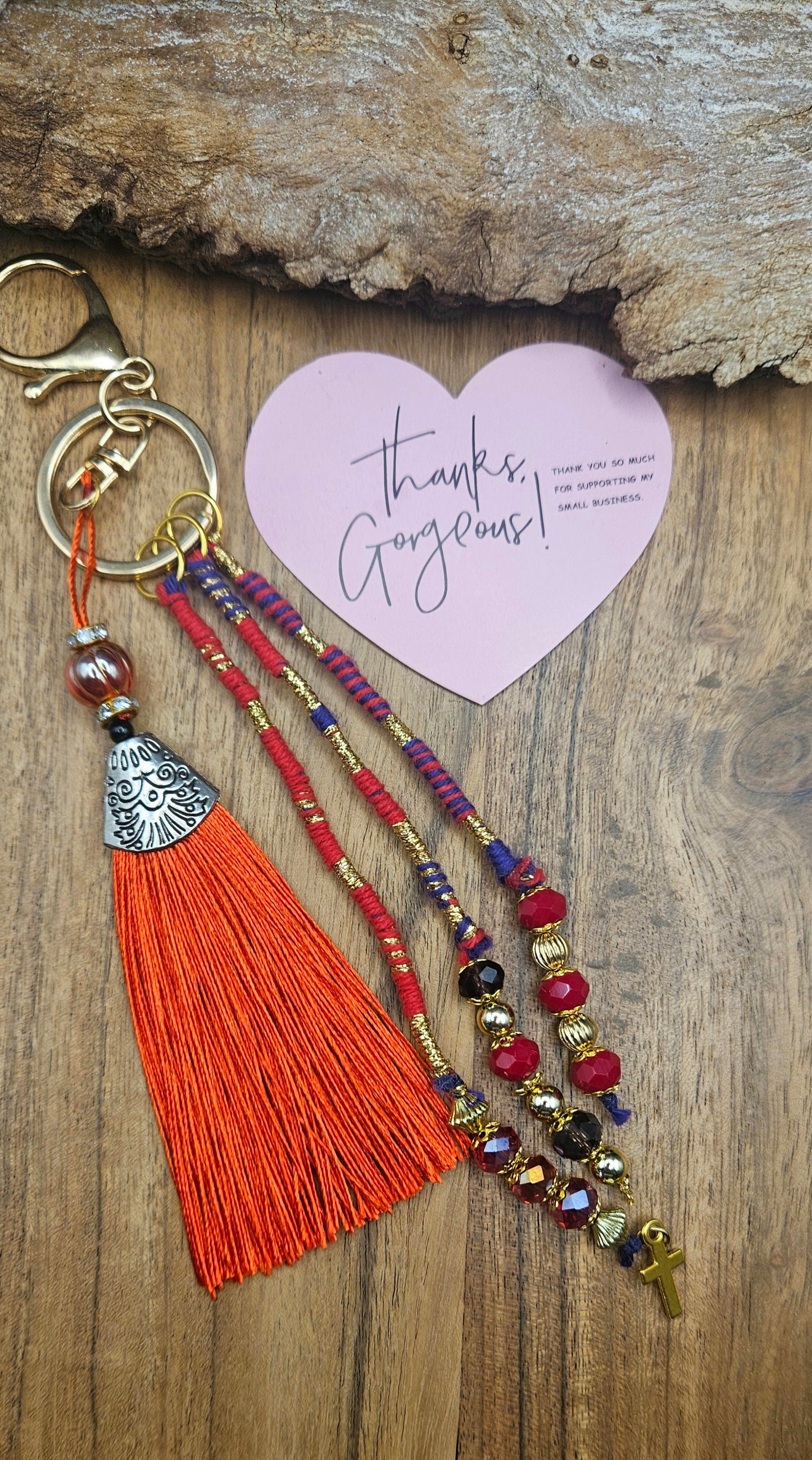 Bag or keyring Blessings- Red Purple love