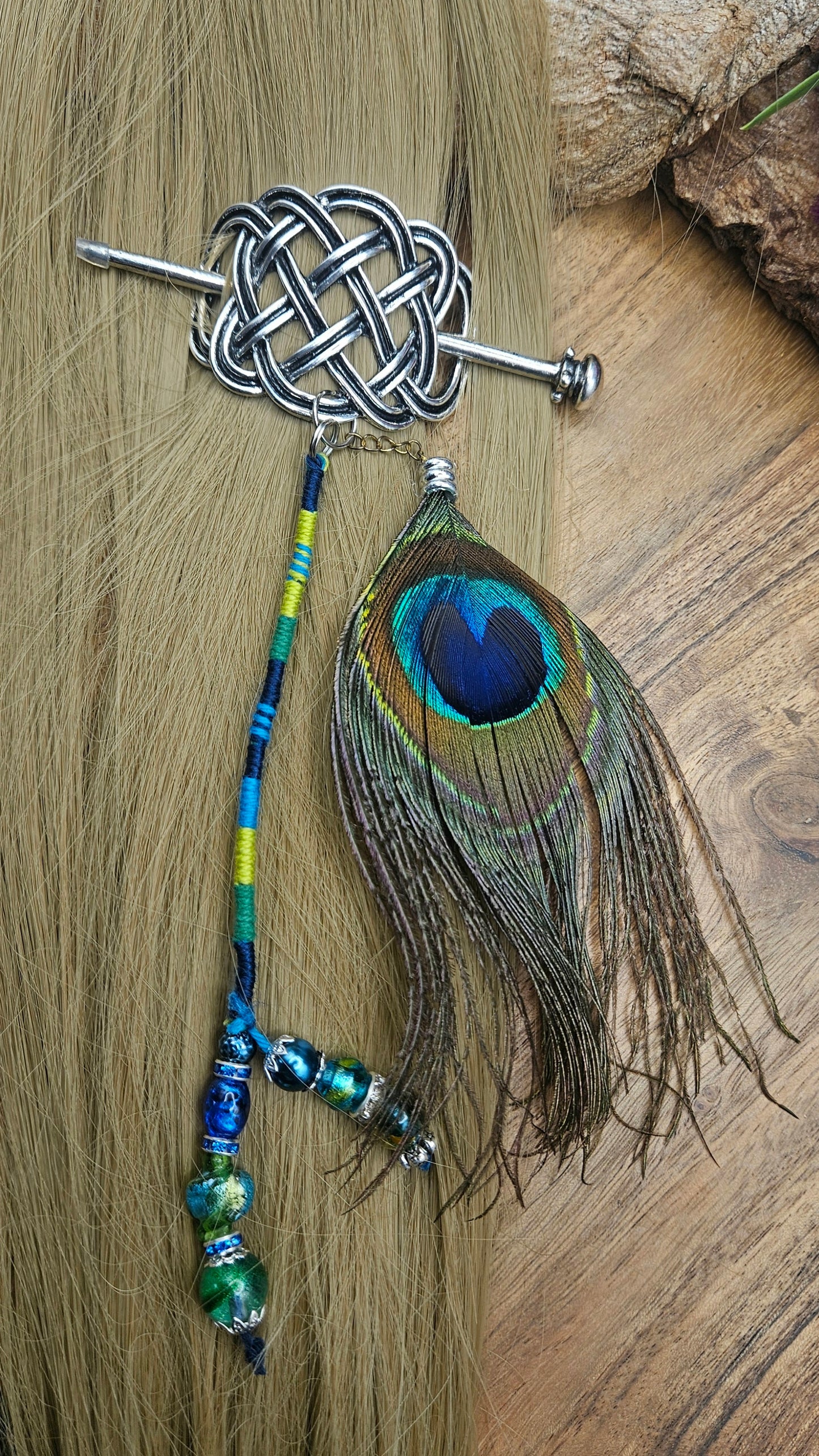 Hairpin - Viking Peacock