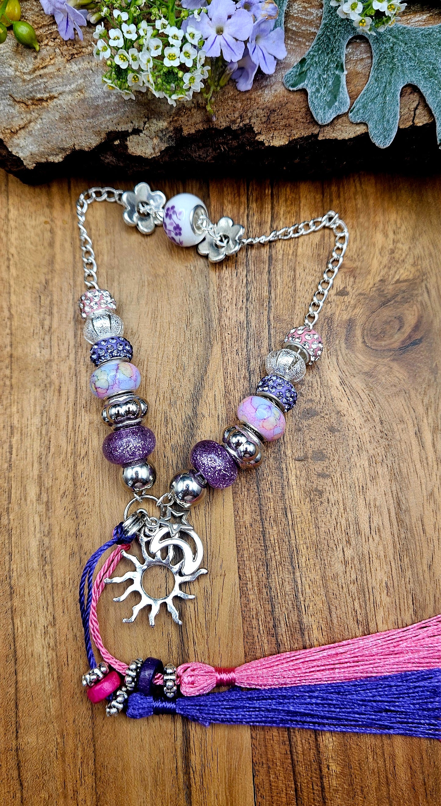 Mindfull Meditation Beads - Purple Circle