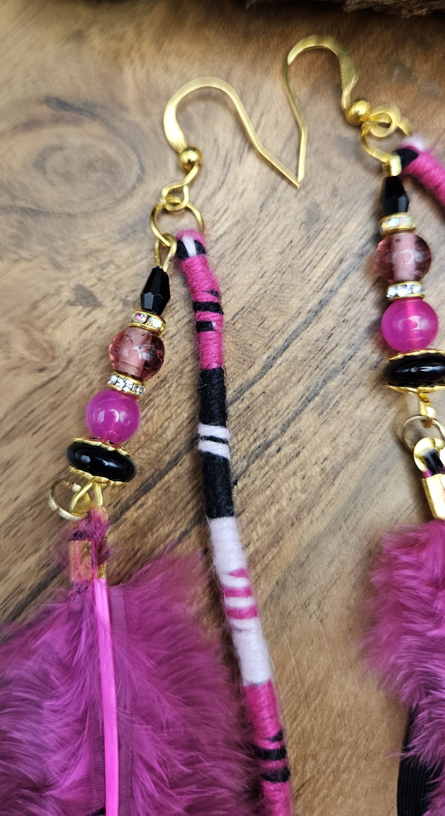 Earrings - Rose Raven