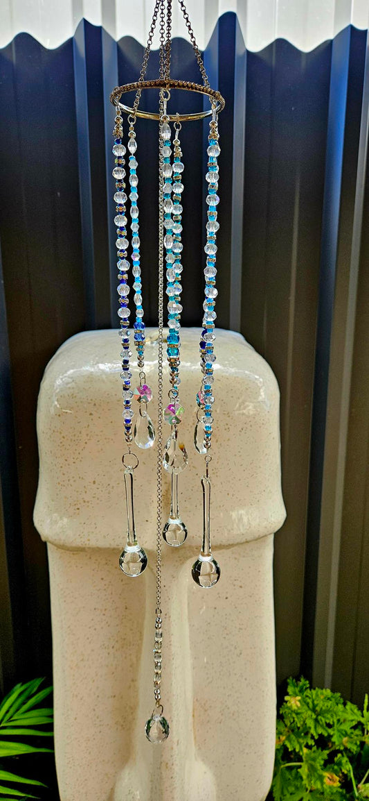 Suncatchers/Windchime - Blue Teardrops