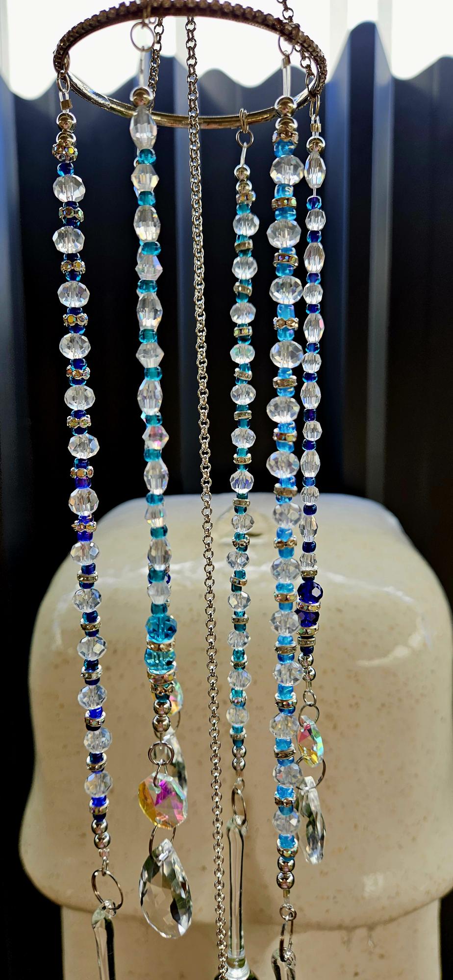 Suncatchers/Windchime - Blue Teardrops