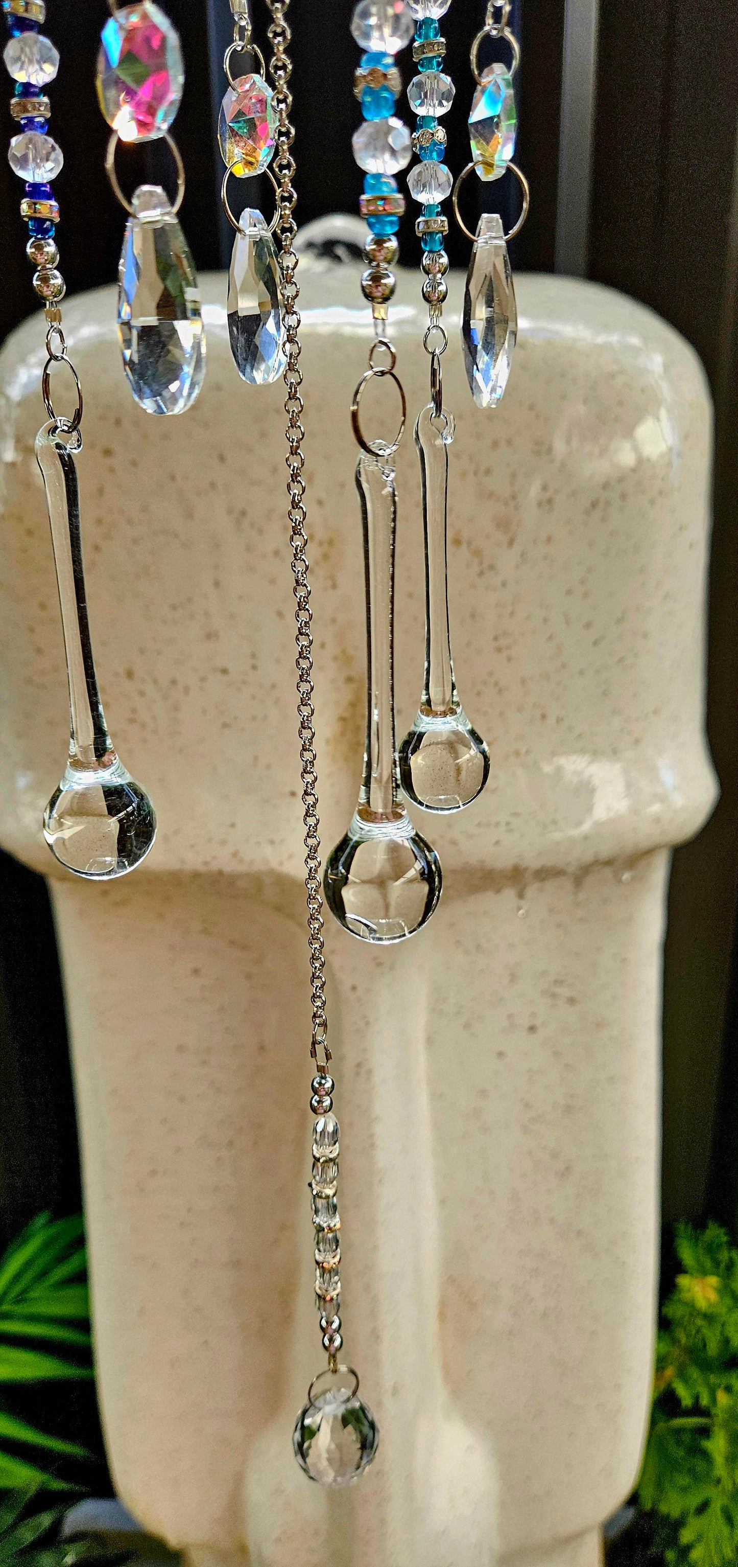 Suncatchers/Windchime - Blue Teardrops