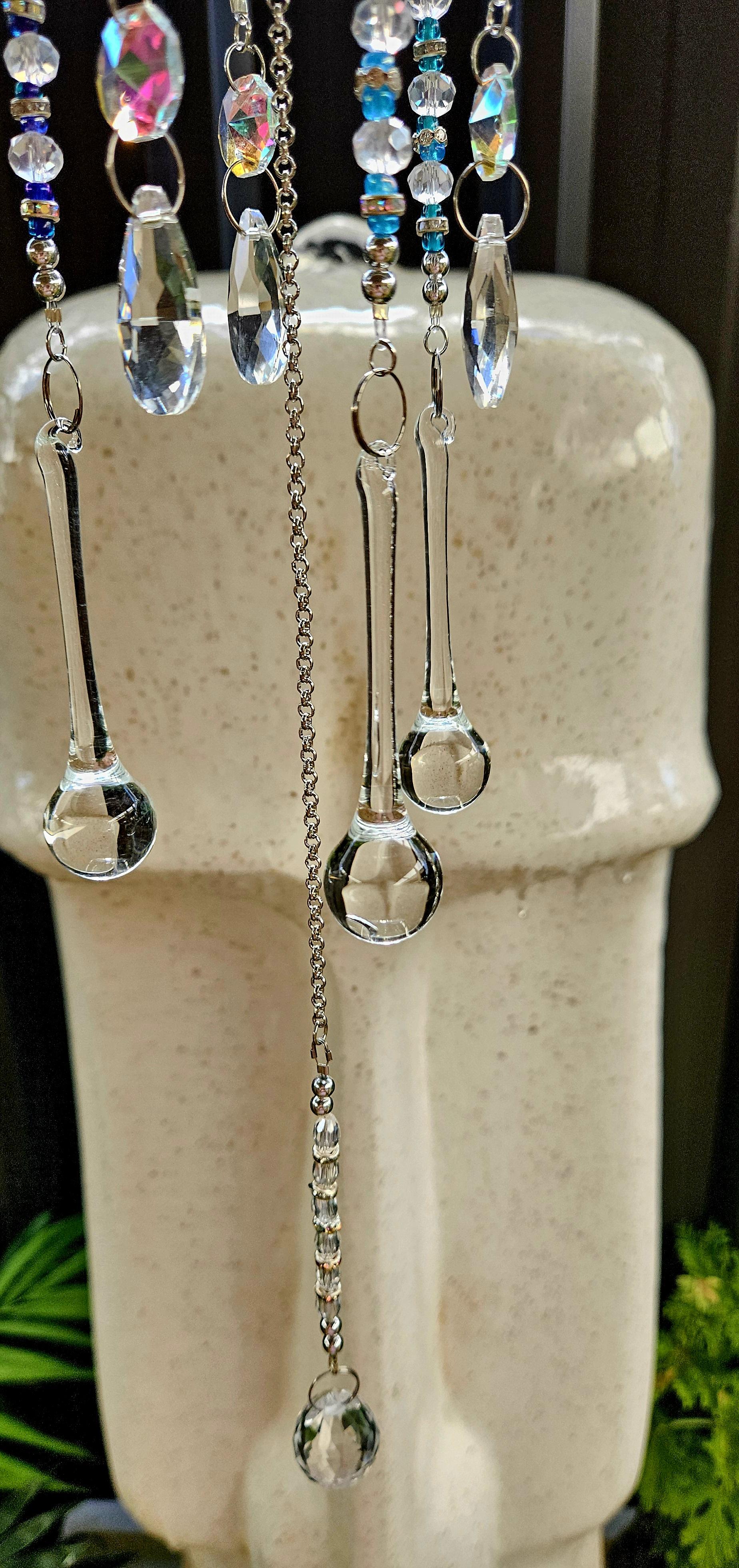 Suncatchers/Windchime - Blue Teardrops