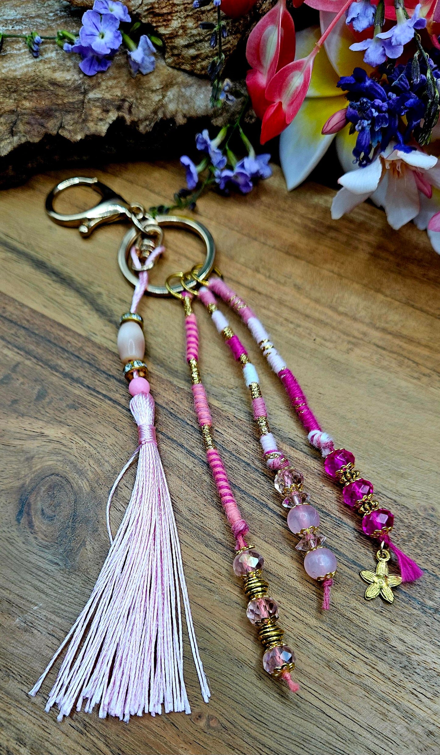 Bag Bling/Keyring - Lady in Pink