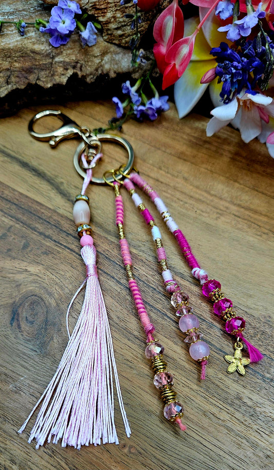 Bag Bling/Keyring - Lady in Pink