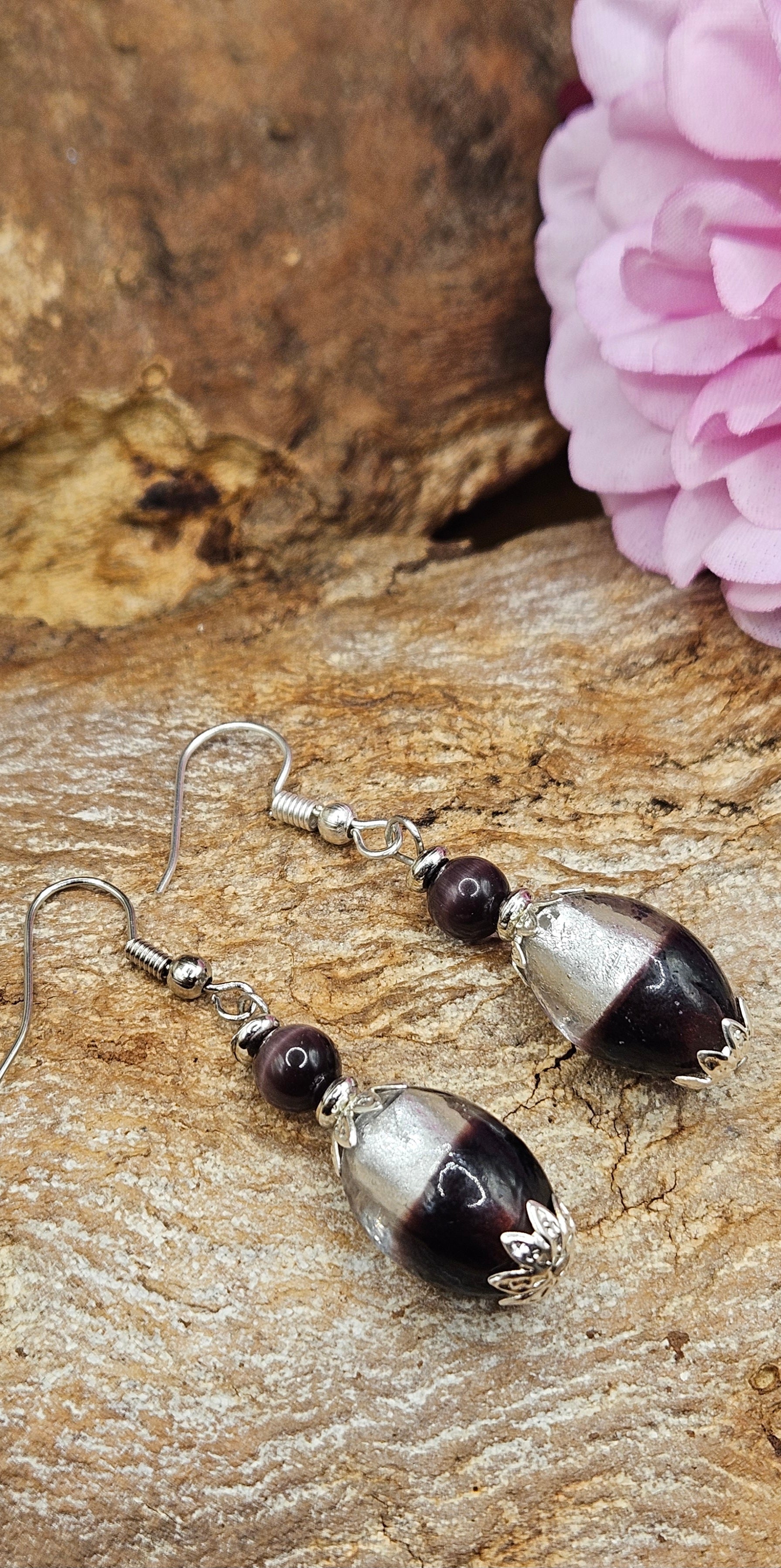 Earrings - Deep Purple