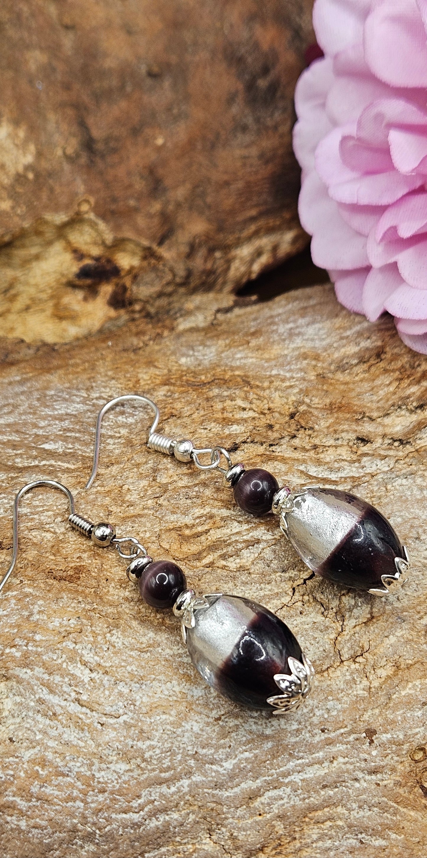 Earrings - Deep Purple