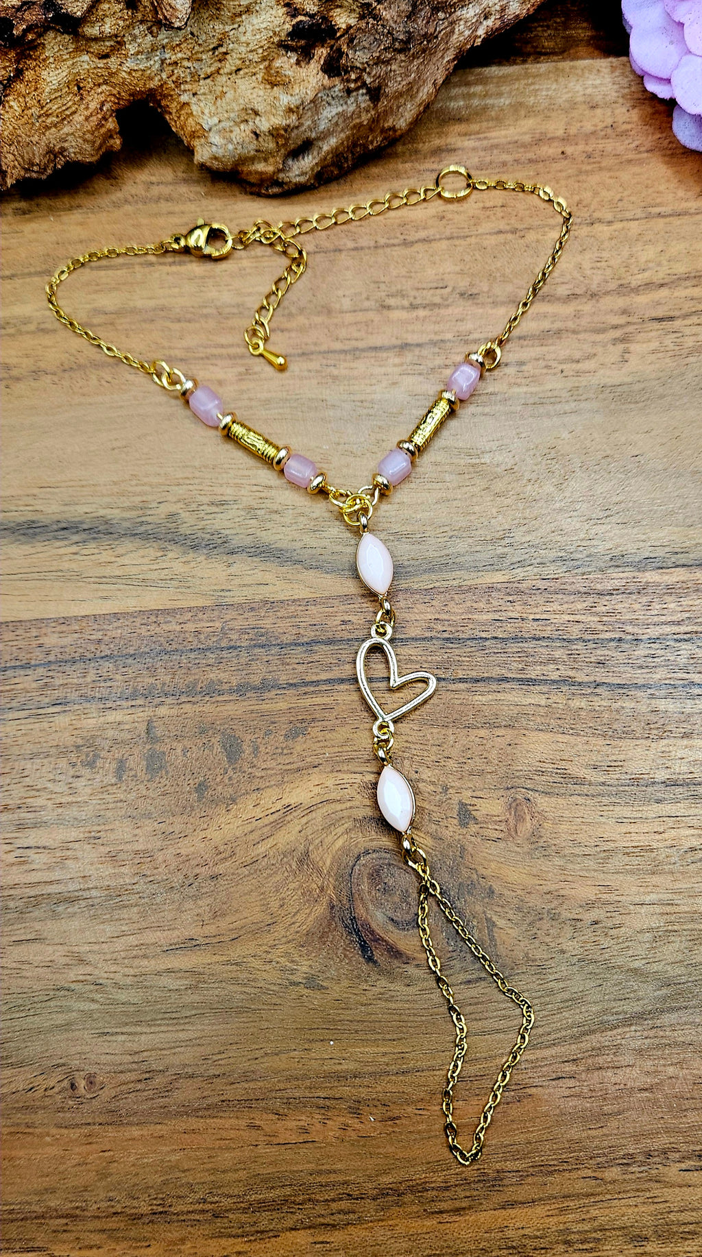 Hand Bracelet - Pastel Pink