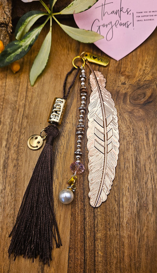 Bookmarks - Pinky Brown Gold